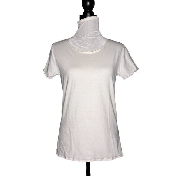 COS Scoop Neck Short Sleeve Tee White Size Large - Picture 1 of 9
